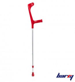 Костыль локтевой Ergo-Grip 222KL-Standart (Цвет ручки: Красный, Цвет трубы: Серый)